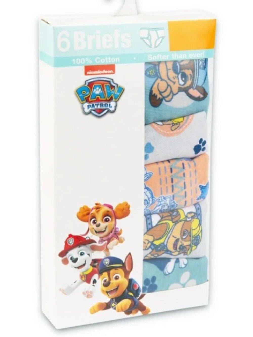 2T/3T Paw Patrol Toddler Boy Briefs 6-Pack
